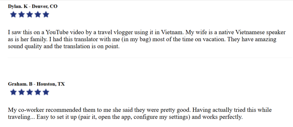 Keilini TalkEase Customer Reviews