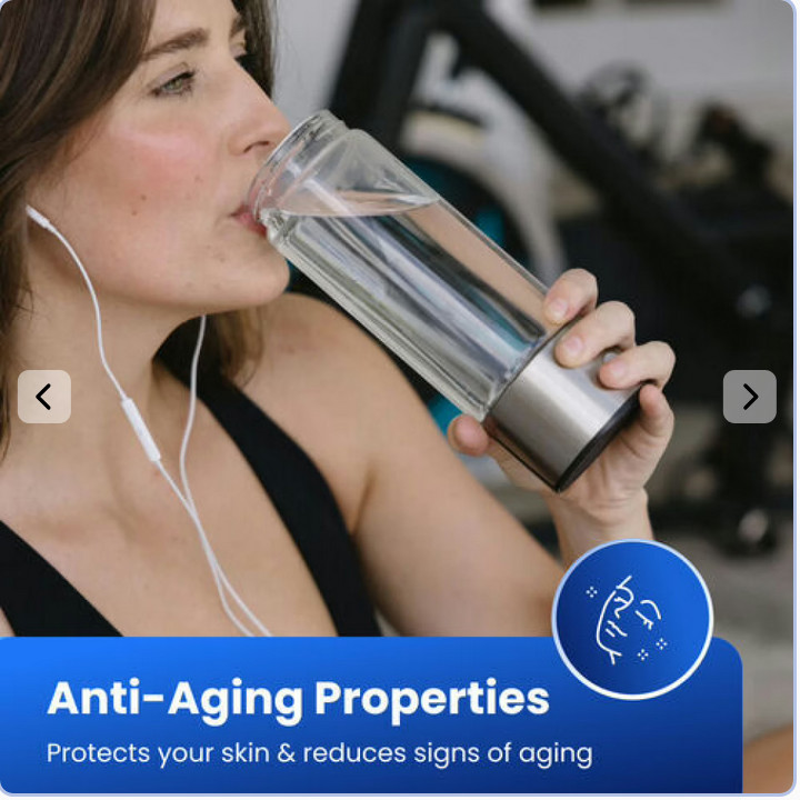AquaFusion Hydrogen Water Bottle in daily routine