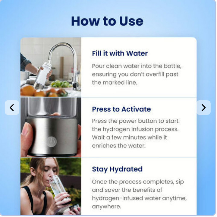 How to Use AquaFusion Hydrogen Water Bottle